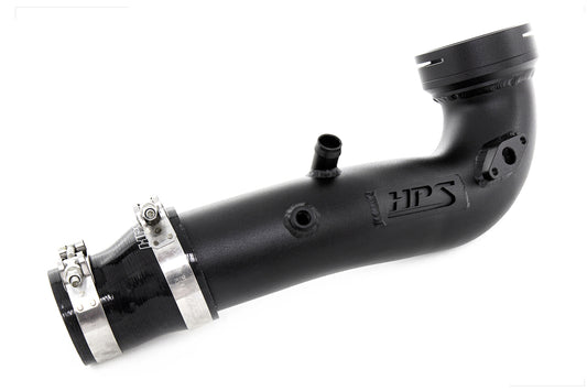 HPS Intercooler Charge Pipe Cold Side, Black, BMW 2010-2019 X6 3.0L Turbo N55, 17-127WB