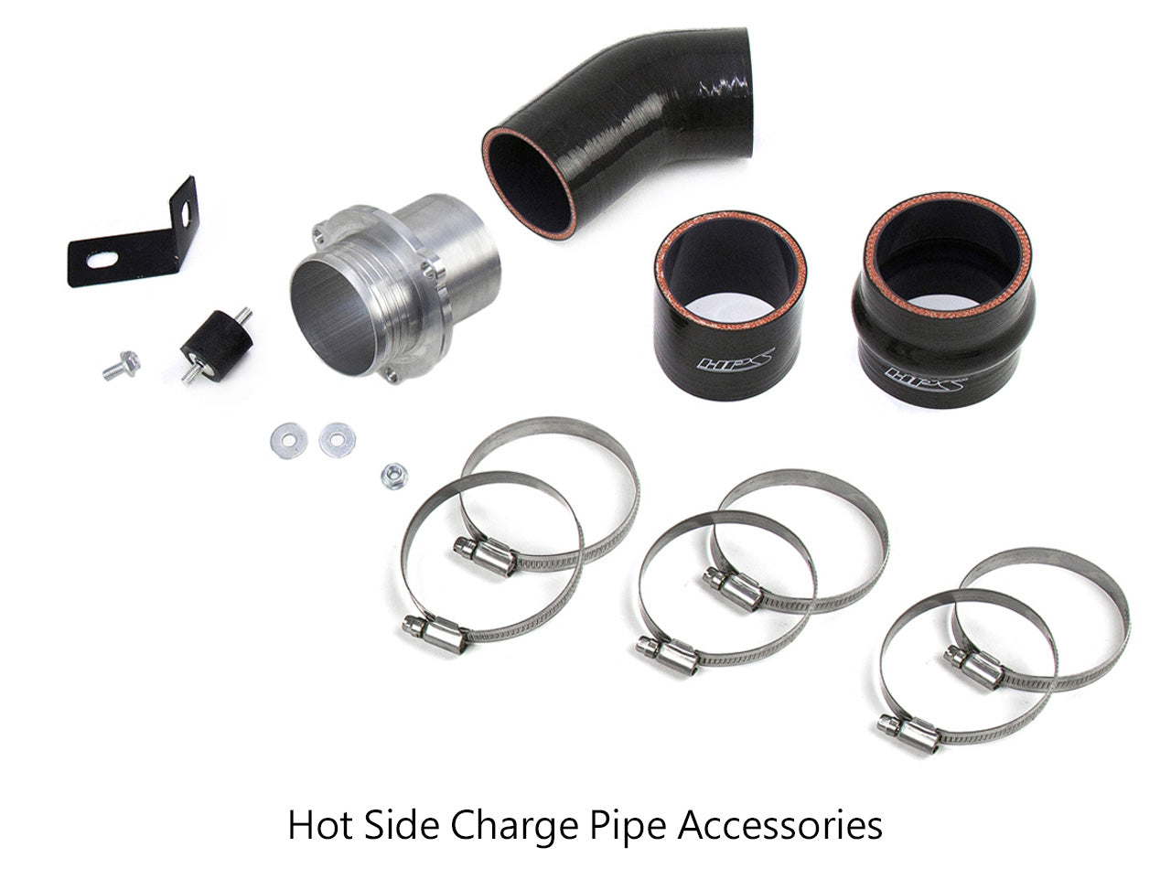 HPS Intercooler Charge Pipe, Hot Side, Black, Volkswagen 2019-2021 Arteon 2.0T Turbo, 17-128WB