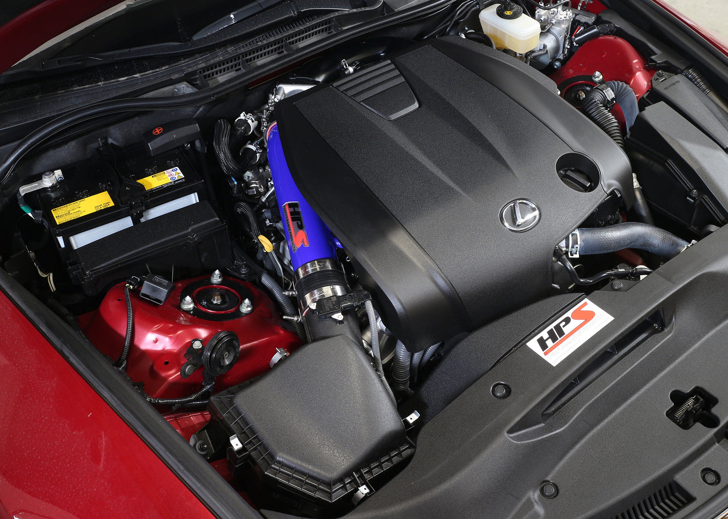 HPS Performance Air Intake Tube, Blue, 2014-2015 Lexus IS250 2.5L V6 F-Sport, 27-559BL