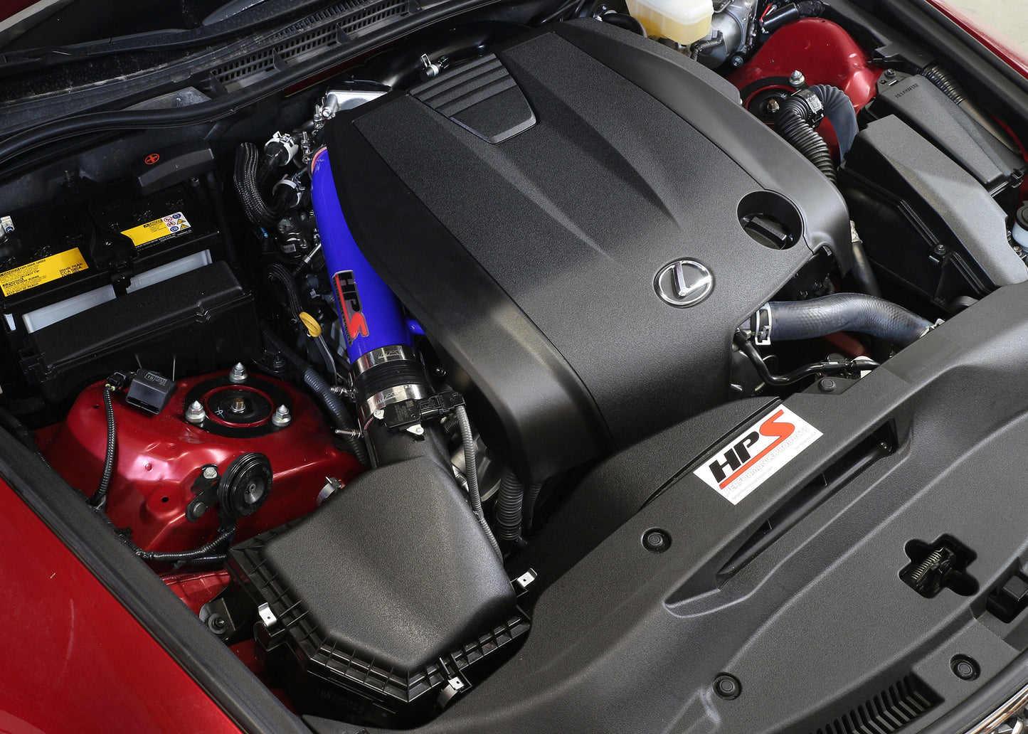 HPS Performance Air Intake Tube, Blue, 2014-2015 Lexus IS250 2.5L V6 Non F-Sport, 27-560BL