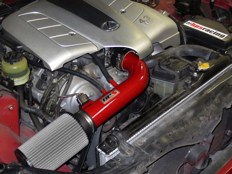 HPS Performance Air Intake Kit, Red, 2001-2005 Lexus GS430 4.3L V8, 827-503R