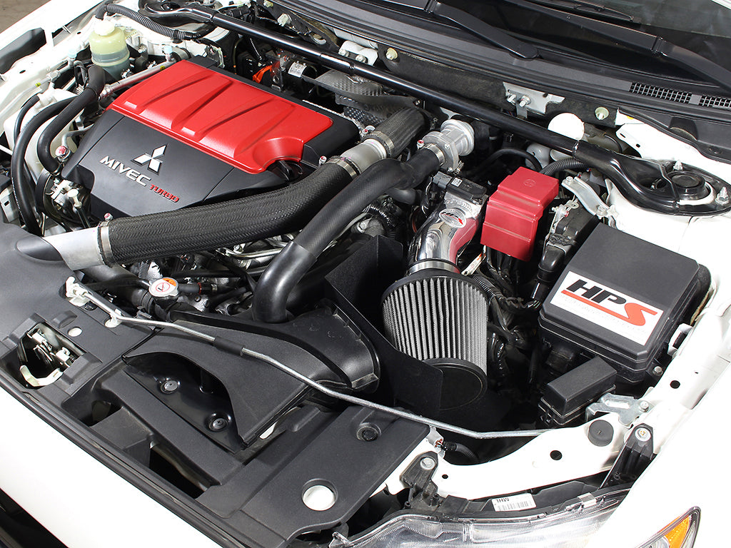 HPS Performance Air Intake Kit, Blue, 2008-2015 Mitsubishi Lancer Evolution X 2.0L, 827-535BL