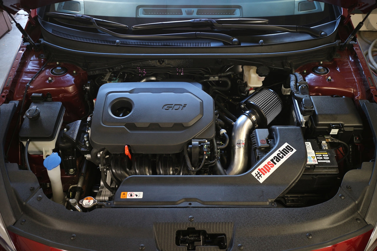 HPS Performance Air Intake Kit, Blue, 2015-2019 Hyundai Sonata 2.4L Non Turbo, 827-549BL