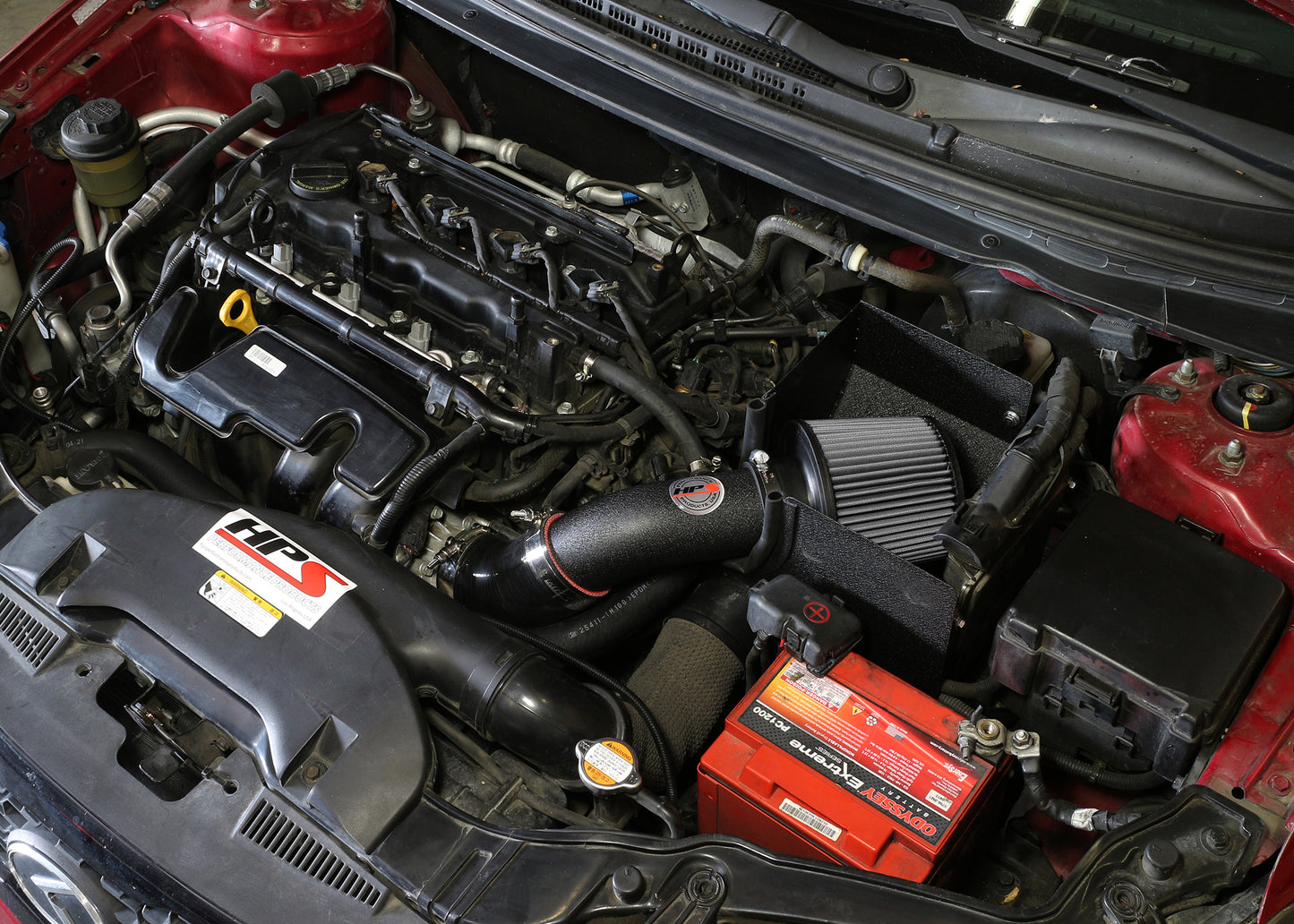 HPS Performance Air Intake Kit, Black, 2013 Kia Forte5 2.0L, 827-552WB