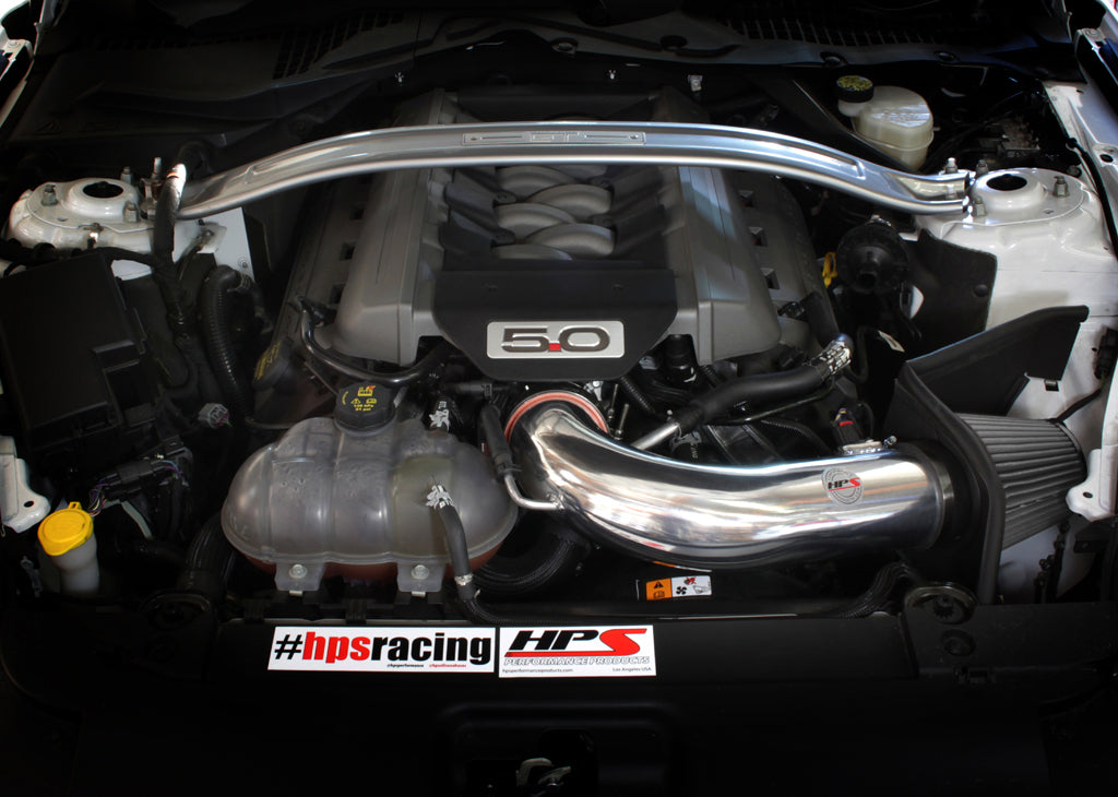 HPS Performance Air Intake Kit, Black, 2015-2017 Ford Mustang GT V8 5.0L, 827-556WB