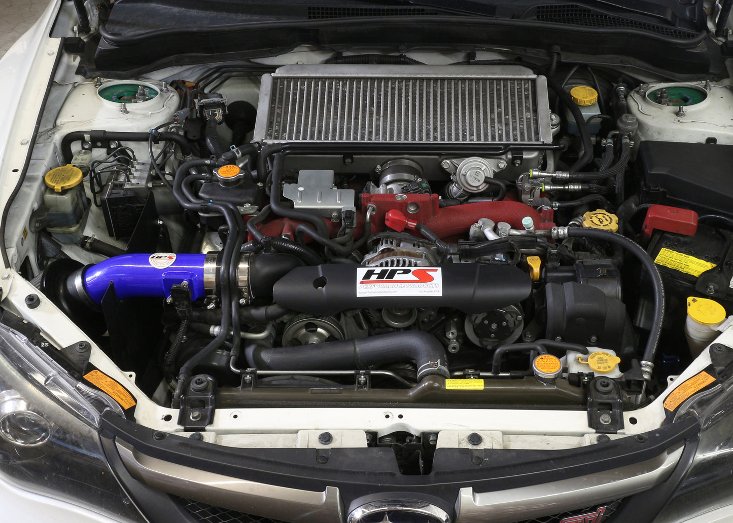 HPS Performance Air Intake Kit, Blue, 2008-2014 Subaru WRX 2.5L Turbo, 827-566BL