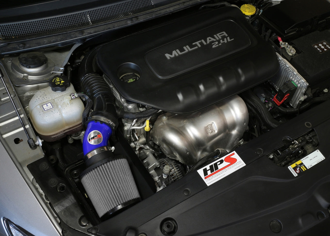 HPS Performance Air Intake Kit, Blue, 2015-2017 Chrysler 200 2.4L without MAF sensor, 827-574BL