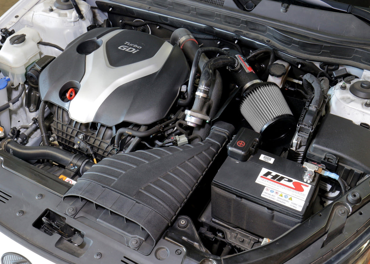 HPS Performance Air Intake Kit, Black, 2011-2014 Hyundai Sonata 2.0L Turbo, 827-587WB