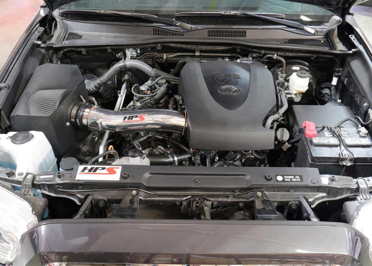 HPS Performance Air Intake Kit, Polished, 2016-2022 Toyota Tacoma 3.5L V6, 827-595P