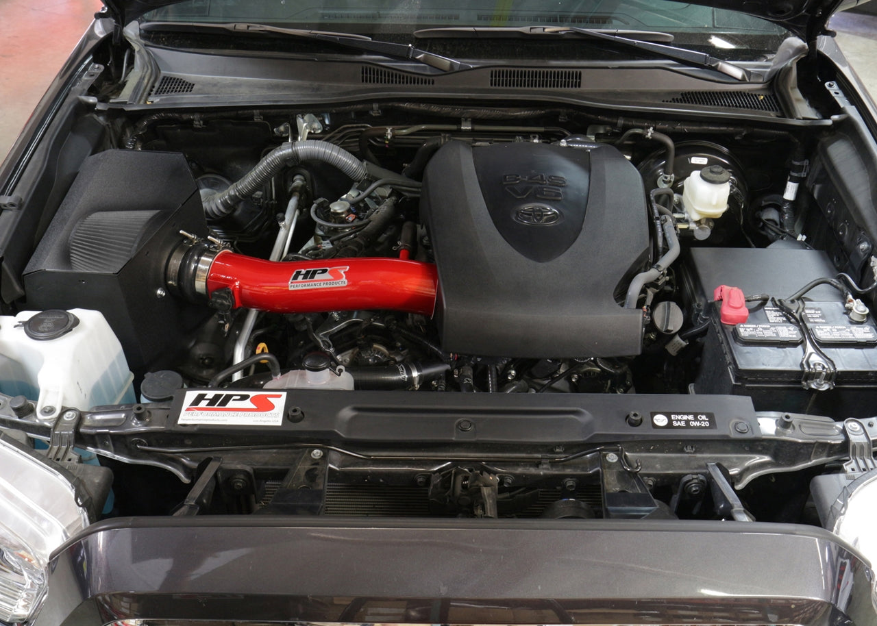 HPS Performance Air Intake Kit, Red, 2016-2022 Toyota Tacoma 3.5L V6, 827-595R