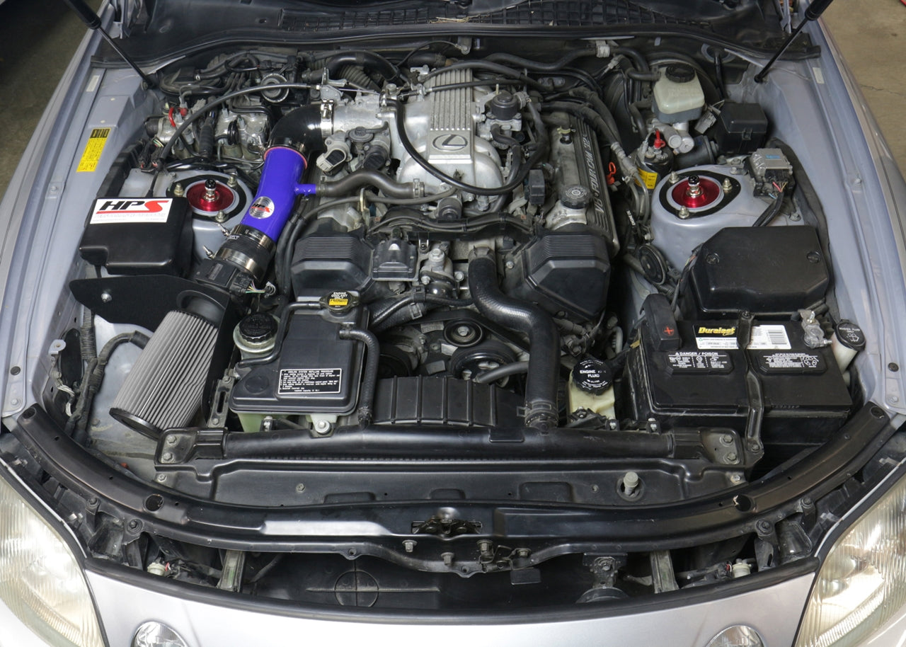 HPS Performance Air Intake Kit, Blue, 1996-1997 Lexus SC400 4.0L V8, 827-596BL