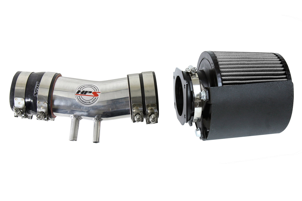 HPS Performance Air Intake Kit, Polished, 1999-2004 Nissan Frontier 3.3L V6 Non Supercharged, 827-604P