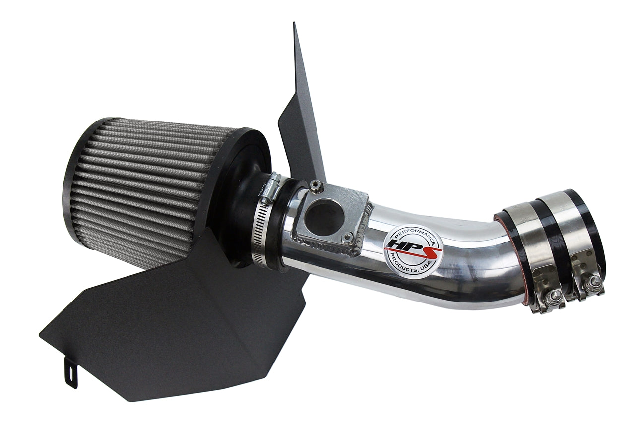 HPS Performance Air Intake Kit, Polished, 2002-2005 Subaru Impreza WRX 2.0L Turbo, 827-606P