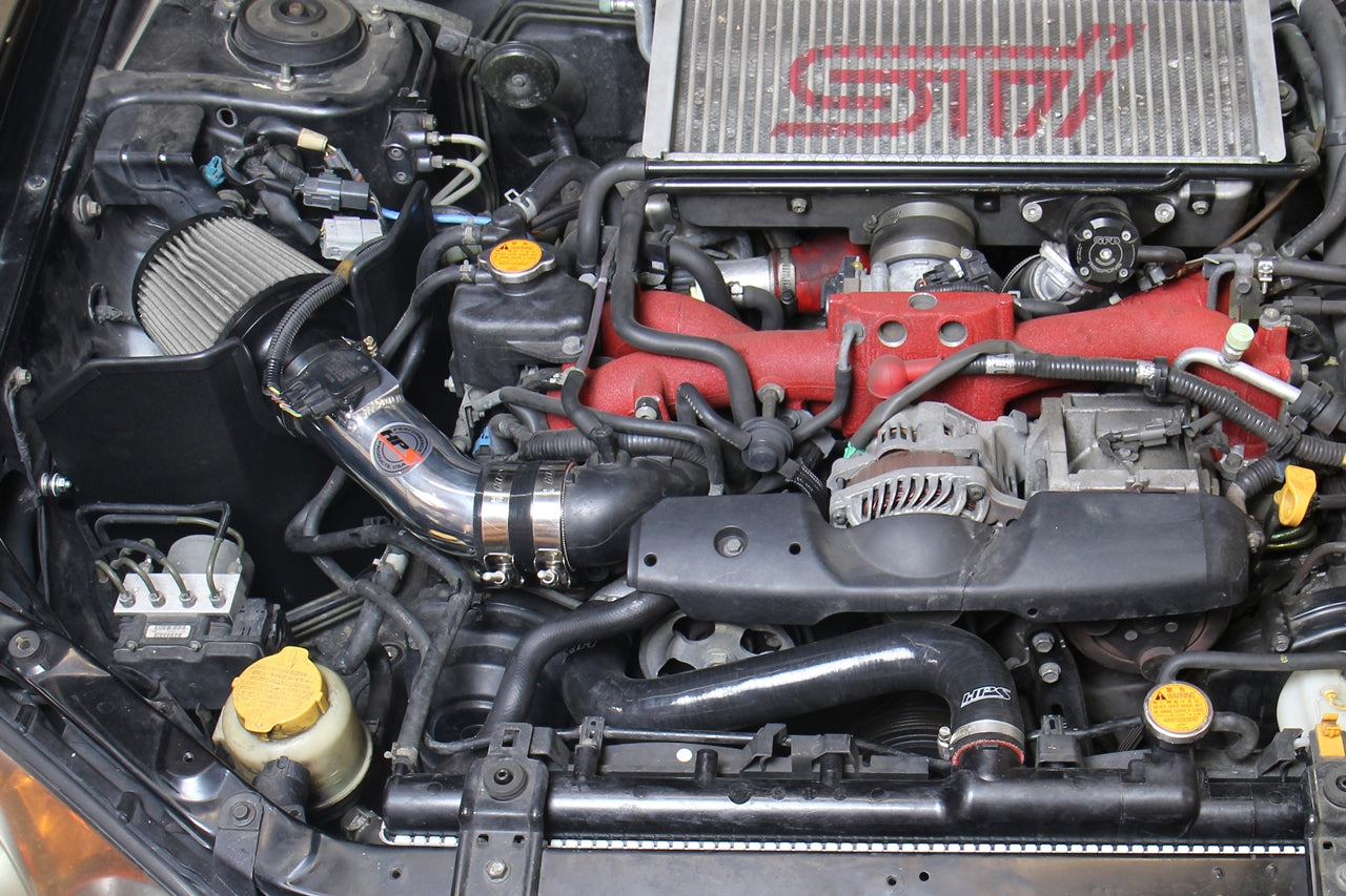 HPS Performance Air Intake Kit, Polished, 2002-2005 Subaru Impreza WRX 2.0L Turbo, 827-606P
