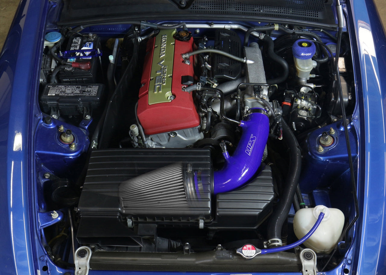 HPS Performance Air Intake Kit, Blue, 2006-2009 Honda S2000 AP2 2.2L F22 drive-by-wire, 827-610BL