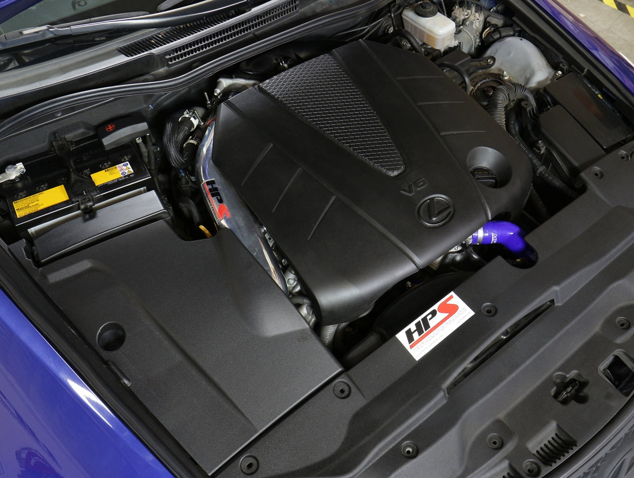 HPS Performance Air Intake Kit, Polished, 2014-2015 Lexus IS250 2.5L V6, 827-623P
