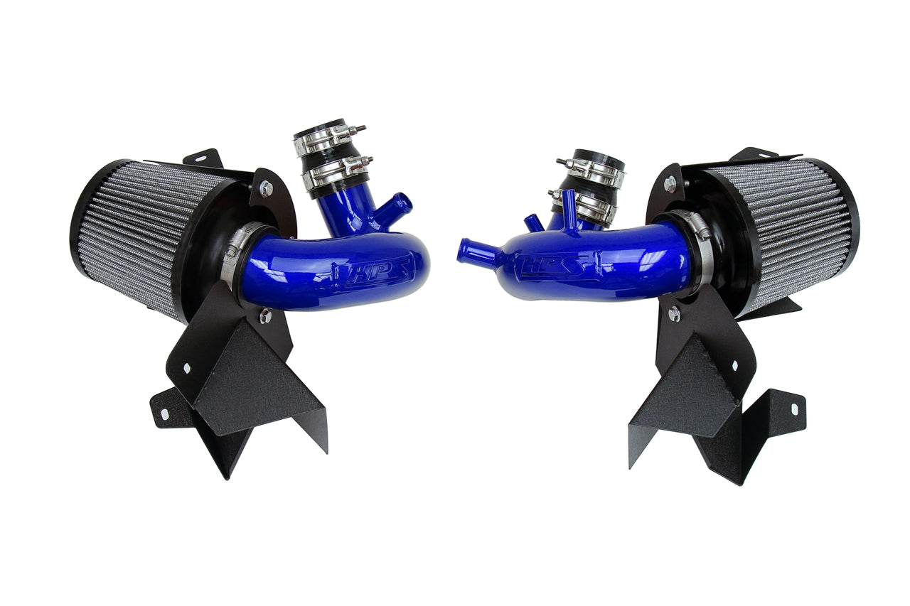 HPS Performance Air Intake Kit, Blue, 2018-2022 Kia Stinger 3.3L V6 Twin Turbo, 827-672BL