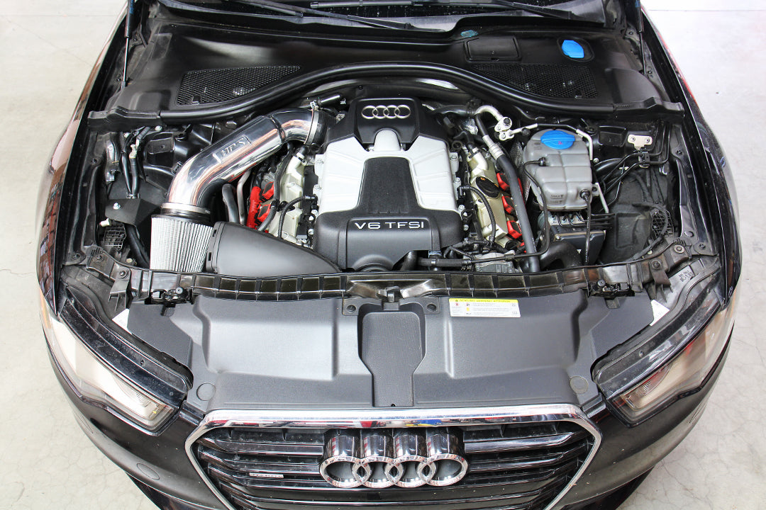 HPS Performance Air Intake Kit, Blue, 2012-2018 Audi A6 Quattro 3.0L Supercharged (C7), 827-676BL