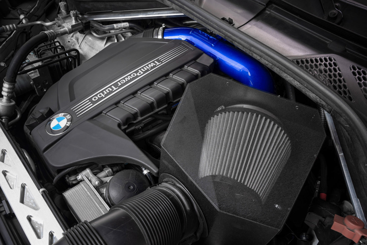 HPS Performance Air Intake Kit, Blue, BMW 2015-2019 X6 3.0L Turbo N55 F16, 827-699BL
