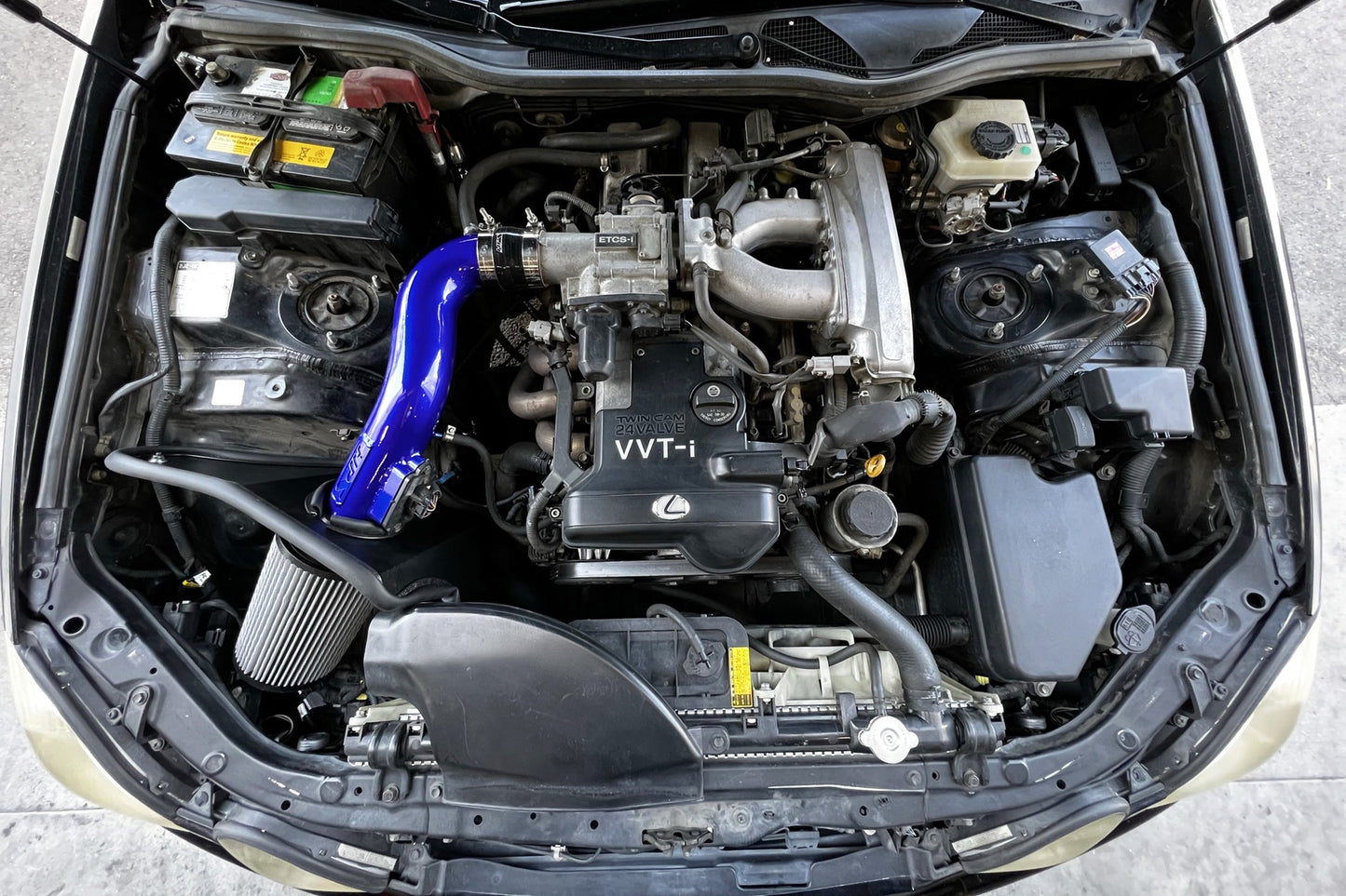 HPS Performance Air Intake Kit, Polished, Lexus 1998-2000 GS300 3.0L, 827-705P