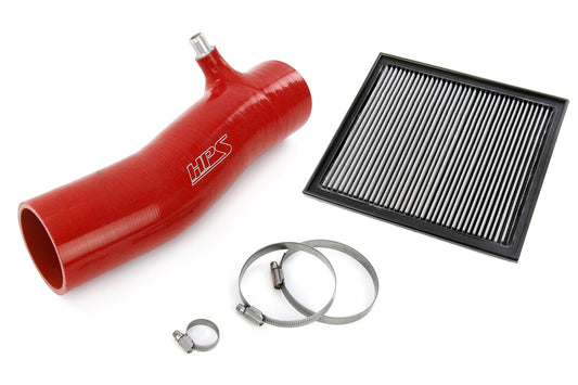 HPS Red Silicone Air Intake Kit with Drop in Air Filter, fits Toyota 2016-2022 Tacoma 3.5L V6 equipped with Standard Air Intake Box, 827-725R