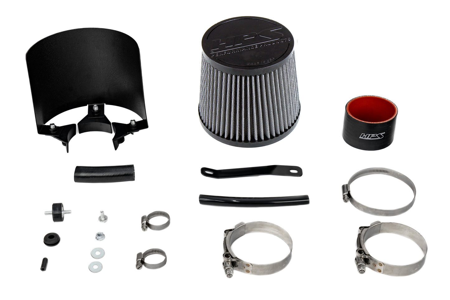 HPS Performance Air Intake Kit, Polished, Acura 2002-2006 RSX Base 2.0L, 827-724P