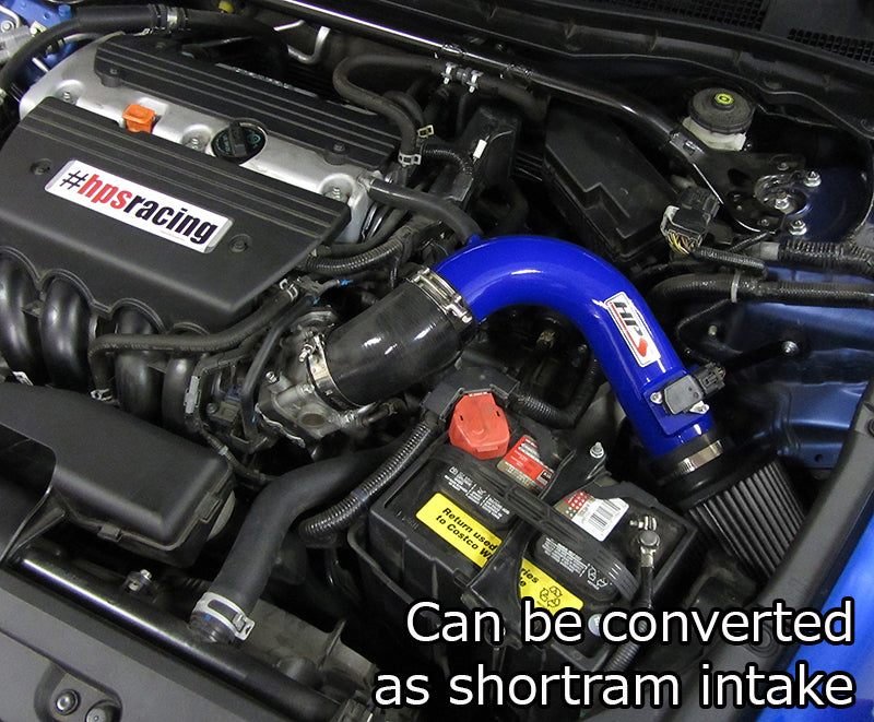 HPS Cold Air Intake Kit, Red, 2009-2014 Acura TSX 2.4L, Converts to Shortram, 837-105R