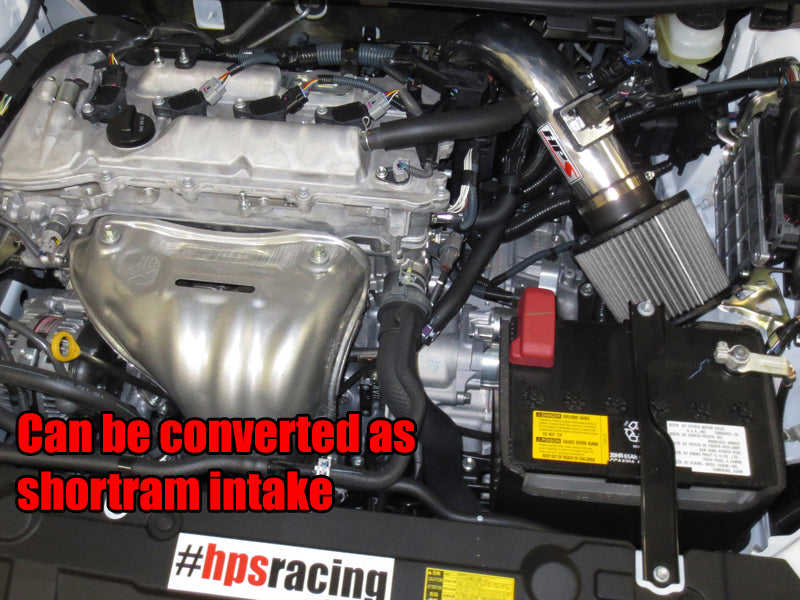HPS Cold Air Intake Kit, Polished, 2011-2016 Scion tC 2.5L, Converts to Shortram, 837-508P