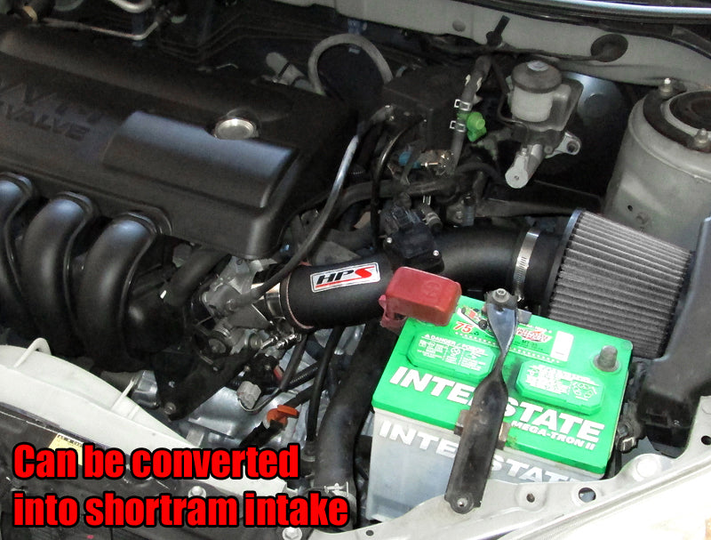 HPS Cold Air Intake Kit, Black, 2003-2004 Toyota Corolla 1.8L, Converts to Shortram, 837-513WB