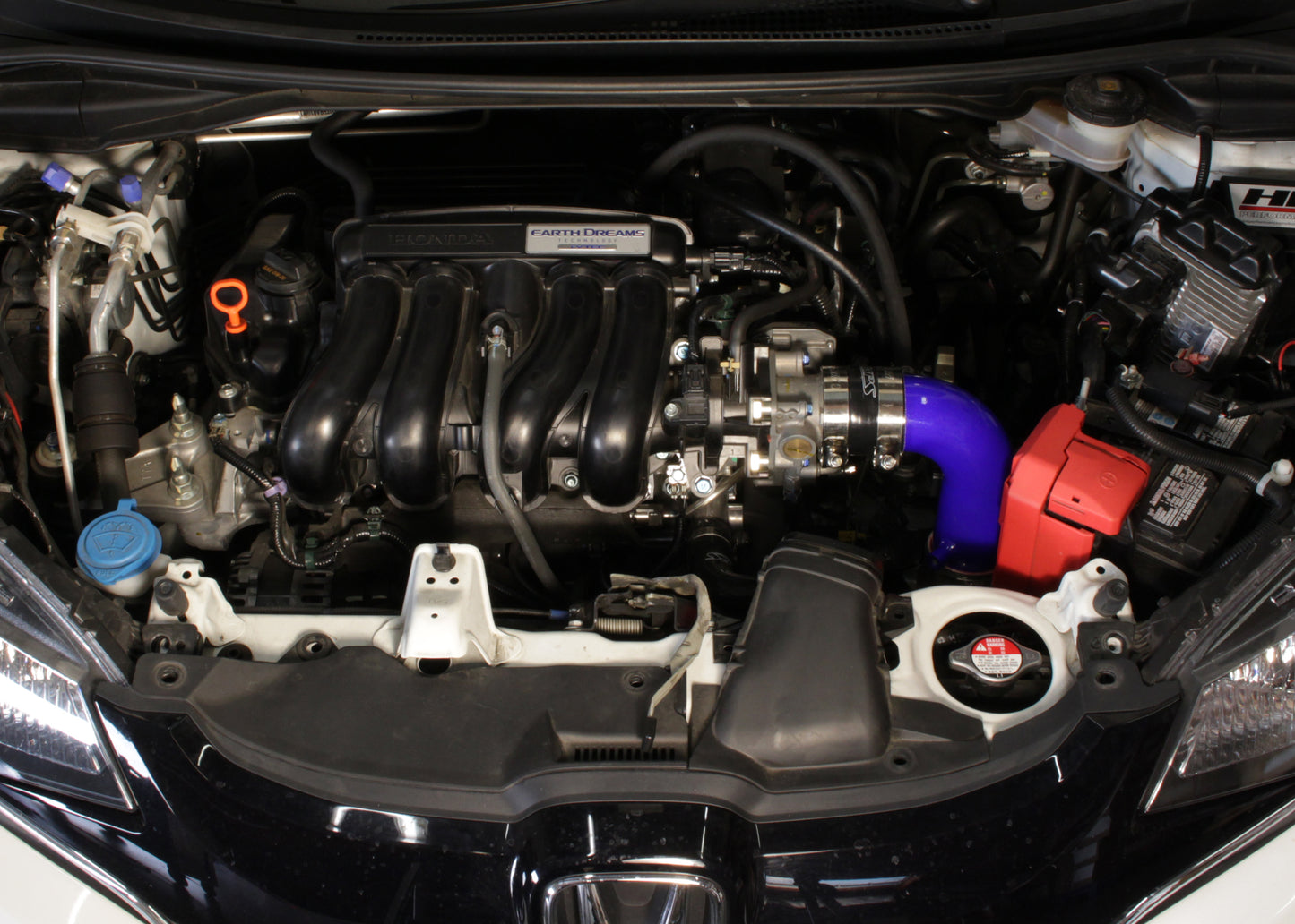HPS Cold Air Intake Kit, Blue, 2015-2018 Honda Fit 1.5L Manual Trans., Converts to Shortram, 837-568BL