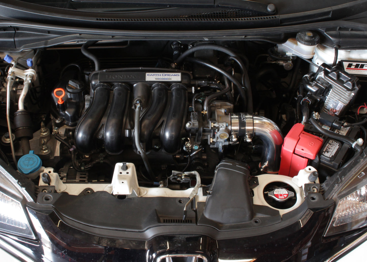 HPS Cold Air Intake Kit, Polished, 2015-2018 Honda Fit 1.5L Manual Trans., Converts to Shortram, 837-568P