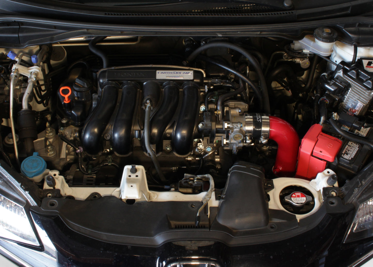HPS Cold Air Intake Kit, Red, 2015-2018 Honda Fit 1.5L Manual Trans., Converts to Shortram, 837-568R