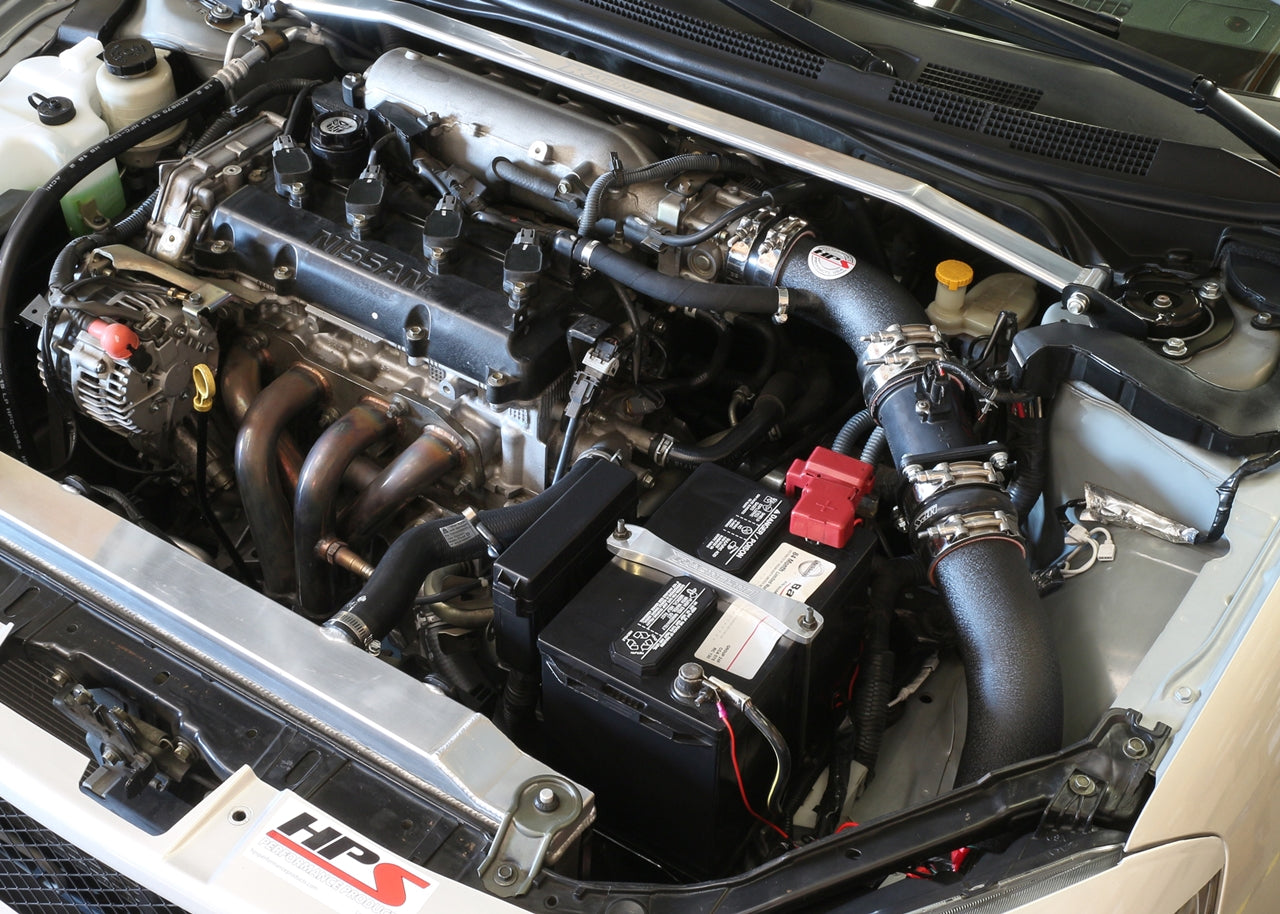 HPS Cold Air Intake Kit, Black, 2002-2006 Nissan Altima 2.5L 4Cyl, Converts to Shortram, 837-570WB