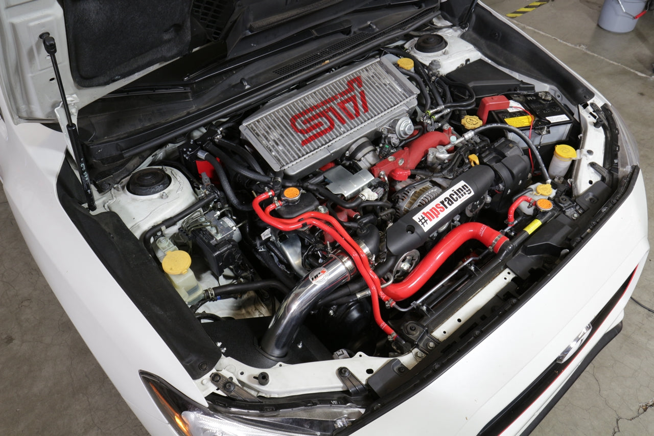 HPS Cold Air Intake Kit, Polished, 2015-2020 Subaru WRX STI 2.5L Turbo, 837-573P