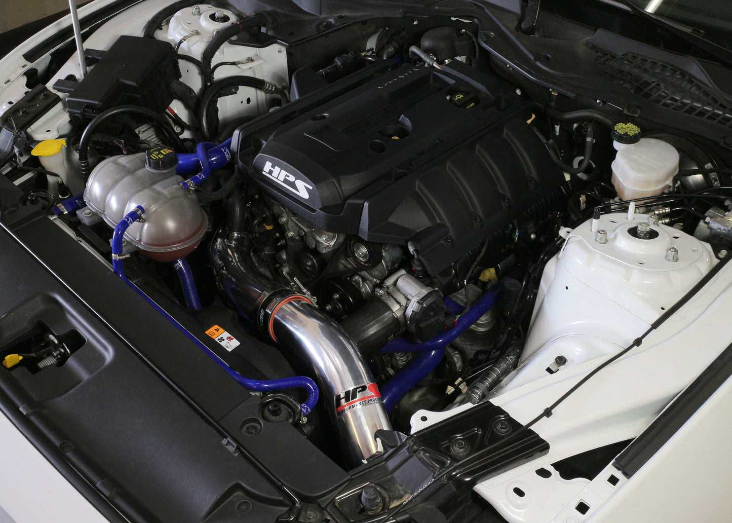 HPS Cold Air Intake Kit, Polished, 2015-2020 Ford Mustang Ecoboost 2.3L Turbo, 837-575P
