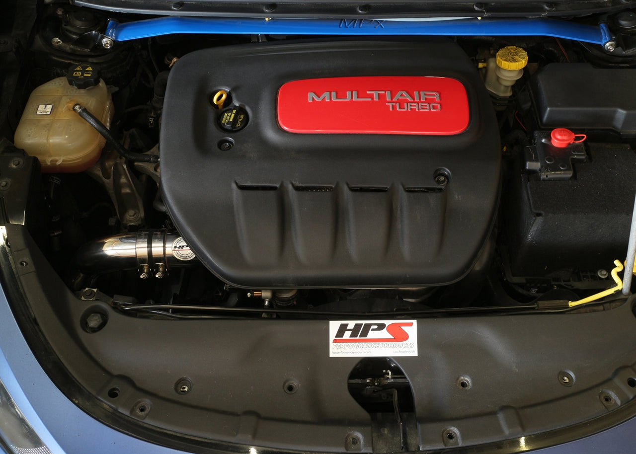 HPS Cold Air Intake Kit, Polished, 2013-2014 Dodge Dart 1.4L Turbo, 837-576P