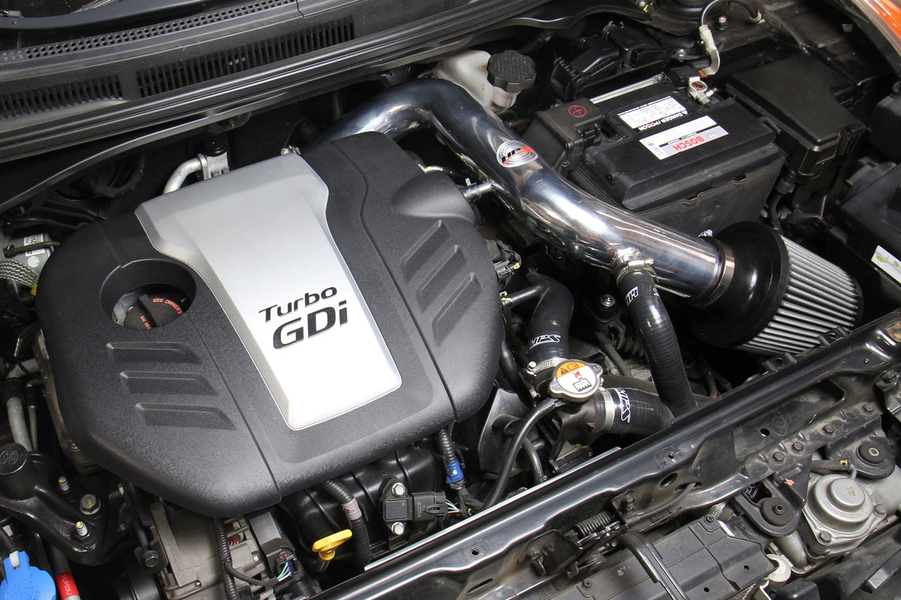 HPS Cold Air Intake Kit, Black, 2013-2017 Hyundai Veloster 1.6L Turbo, Converts to Shortram, 837-605WB