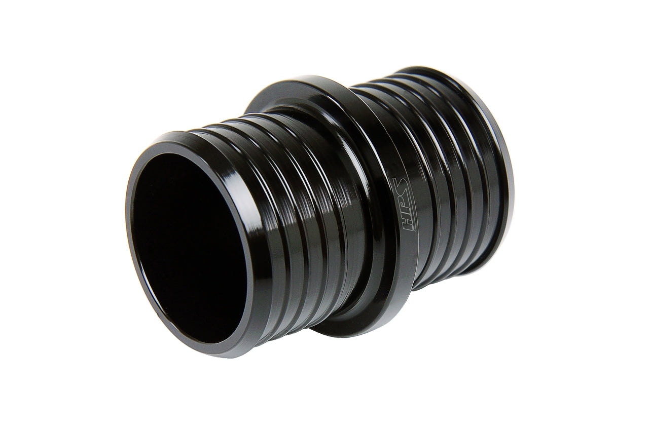 HPS 1-1/2" OD Billet 6061 Aluminum Joiner Hose Union Connector, Black