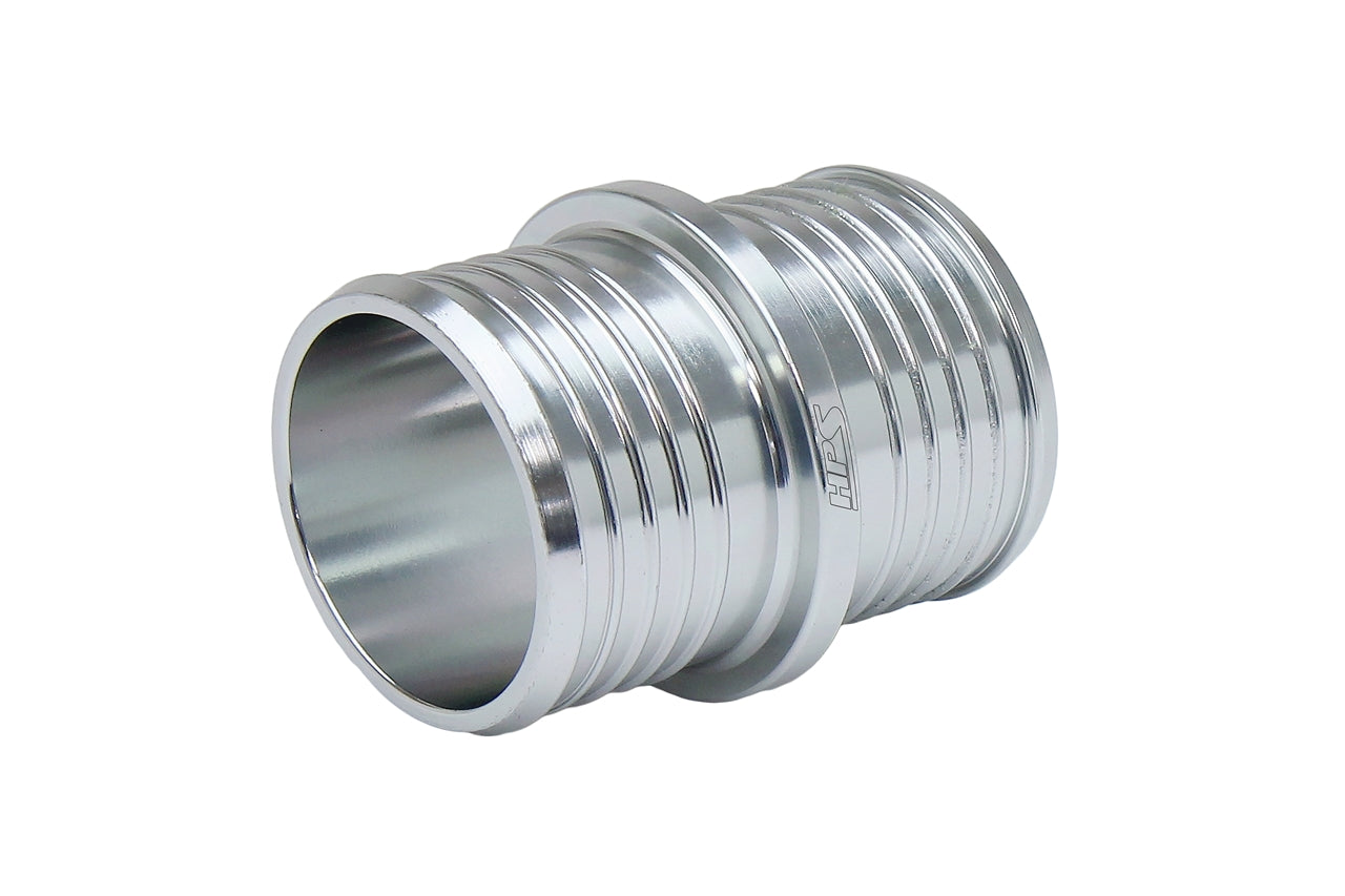 HPS 1" OD Billet 6061 Aluminum Joiner Hose Union Connector, Silver
