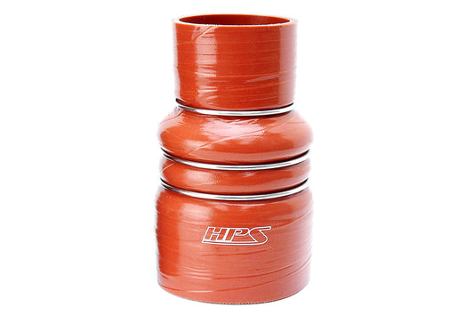 HPS 2-1/2" - 3-1/2", Silicone Charge Air Cooler CAC Reducer Hose, 6" Long, Ultra High Temp 4-ply Aramid Reinforced, Hot Side
