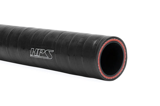 HPS 1/4" (6mm), 1 Feet Long, FKM Lined Oil Resistant Silicone Hose, High Temp Reinforced, Black