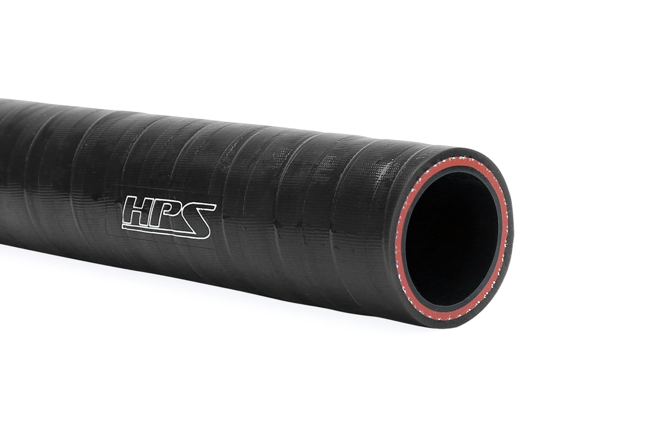 HPS 3/8" (9.5mm), 9 Feet Long, FKM Lined Oil Resistant Silicone Hose, High Temp Reinforced, Black