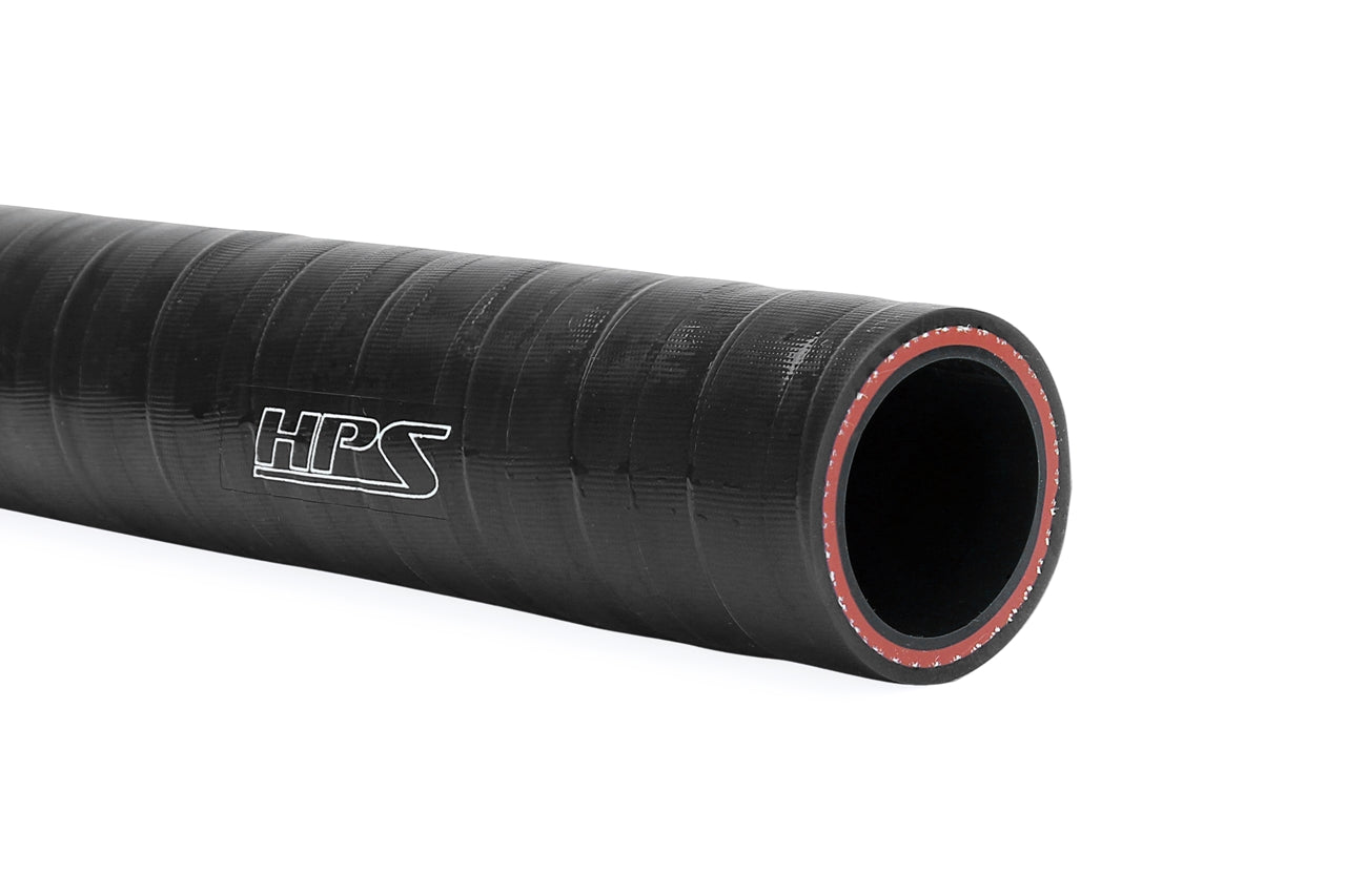 HPS 5/16" (8mm), 1 Feet Long, FKM Lined Oil Resistant Silicone Hose, High Temp Reinforced, Black