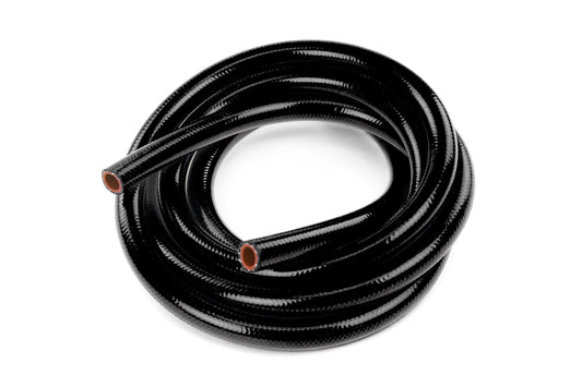 HPS 1/8" (3mm) High Temp Reinforced Silicone Heater Hose Tubing, 10 Feet, Black