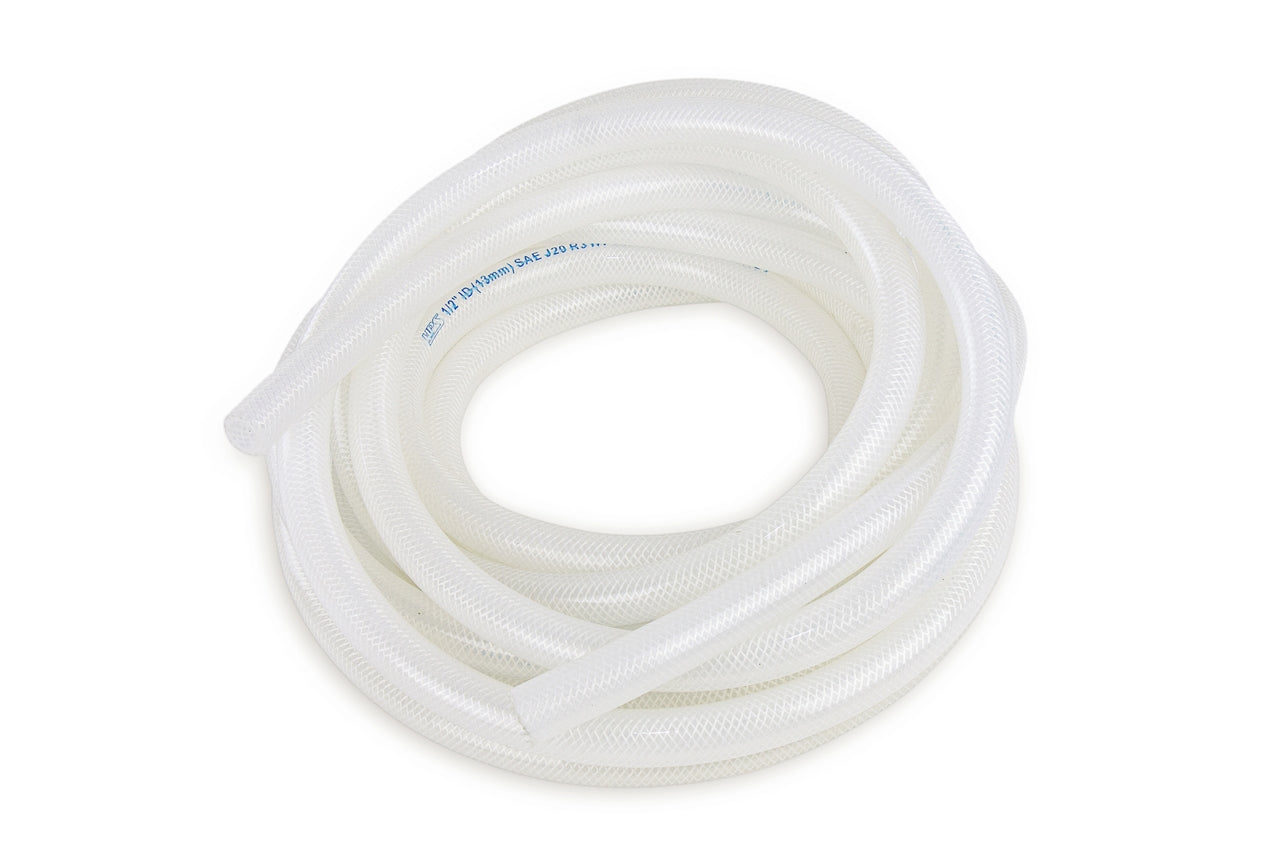HPS 1/8" (3mm) High Temp Reinforced Silicone Heater Hose Tubing, 25 Feet, Clear