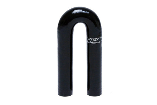 HPS 1/2" Silicone 180 Degree U Bend Elbow Coupler Hose, High Temp 4-ply Reinforced, Black