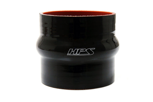HPS 1/2" ID , 6" Long High Temp 4-ply Reinforced Silicone Hump Coupler Hose, Black