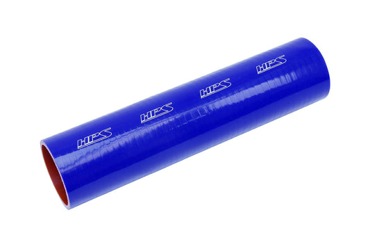 HPS 2-9/16" ID , 1 Foot Long High Temp 4-ply Reinforced Silicone Coupler Tube Hose Blue
