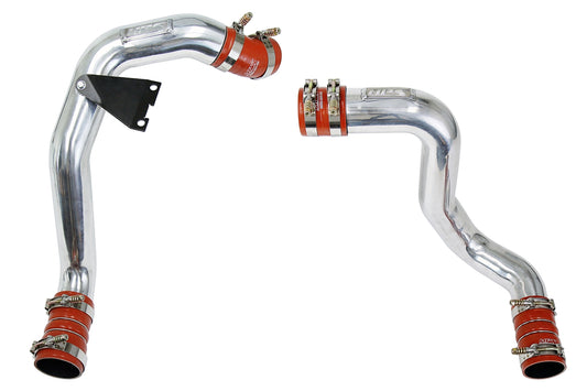 HPS Hot & Cold Side, Polished, Charge Pipe with CAC Hose Intercooler Boots, 03-07 Ford F250 Superduty Powerstroke 6.0L Diesel Turbo, 17-105P
