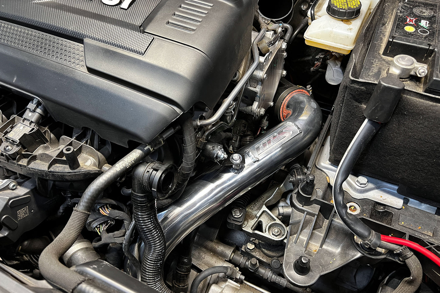HPS Intercooler Charge Pipe, Hot Side, Black, Audi 2016-2018 TT Quattro 2.0T Turbo, 17-128WB